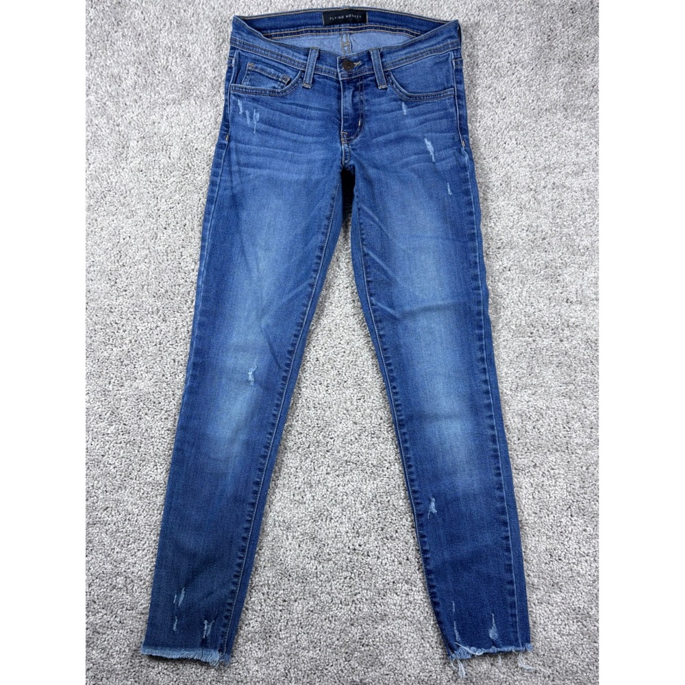Flying Monkey Women's Size 25 Blue Distressed Skinny Jeans